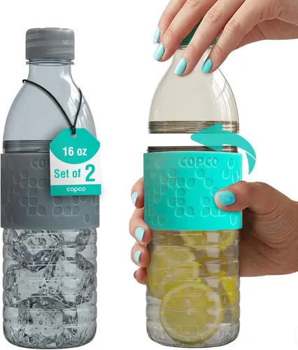 Miniatura 8 de Copco Hydra - Botella de agua de 16.9 onzas, juego de 2, a prueba de fugas, sin BPA, de tritán, apta para lavavajillas, cuerpo abierto para hielo