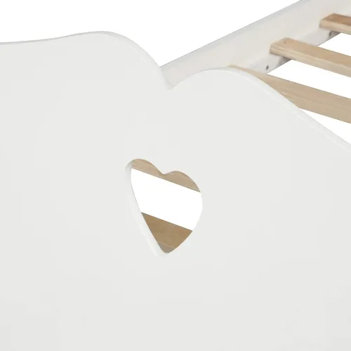 Miniatura 8 de Harper & Bright Designs Base de cama individual con cabecero y estribo, cama de madera tamaño individual con soporte de listones de madera