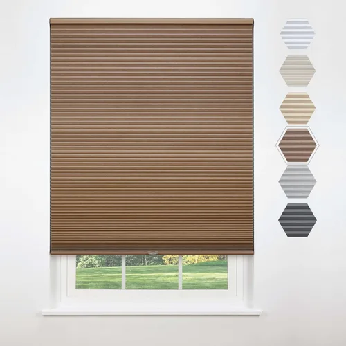 Linen Avenue Persiana Celular Opaca Estándar Inalámbrica 18" A x 48" Al, Harvest (Llega 1/4" Más Estrecha)
