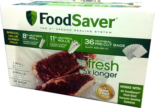 Miniatura 5 de FoodSaver Special Value - bolsas sellables combo rollo de 1-8", 4-11". bolsas pre cortadas