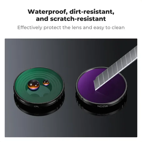 Miniatura 5 de K&F Concept Filtro ND Compatible con DJI Osmo Action 5 Pro/Osmo Action 4, Juego de 6 Filtros CPL ND8 ND16 ND32 ND64 ND256 Polarizador Filtro