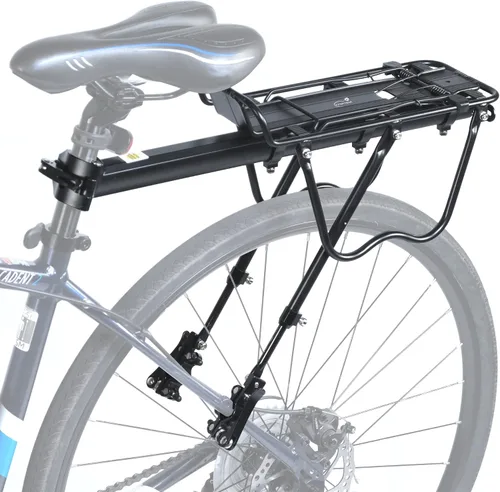 Lumintrail Portaequipajes de bicicleta con capacidad de peso de 20 libras para bolsas de maletero y asa de liberación rápida