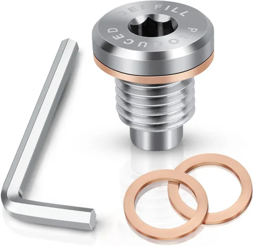 Tapón de drenaje de aceite de cárter magnético de acero inoxidable con arandela de cobre para CR250 CR480, Polaris RZR Sportsman Ranger Scrambler,