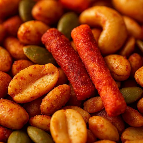 Miniatura 4 de Hold My Nuts Mezcla de condimentos picantes - Divertido diseño de ardilla con bellota - Aperitivos picantes para hombres y mujeres - Mezcla premium