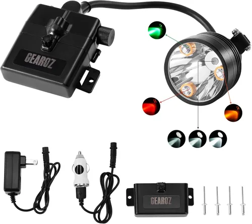 Miniatura 10 de GearOZ Coon - Luces de caza para Coyotes Hog Predators, 10 W recargable e impermeable IPX5, 6 modos de iluminación, 45000LUX LED de 4