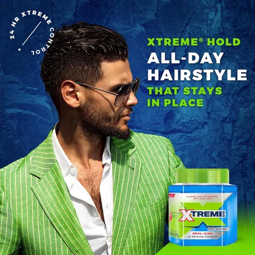 Miniatura 6 de Gel de peinado Xtreme Pro-Expert Azul, 24 horas de control extremo con aloe vera, frasco de 8.81 oz (paquete de 24)