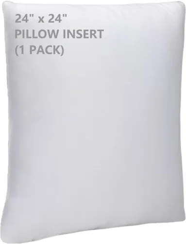 Miniatura 20 de WINGLAM, Rellenos de almohada, almohadas decorativas, relleno de funda, blanco, paquete de 2, 22 x 22 pulgadas, hipoalergénico, poliéster, ultra