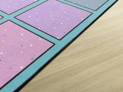 Miniatura 5 de Flagship Carpets Happy Squares Pastel - Alfombra educativa de área para aula en colores pastel para niños y maestros, calidad duradera