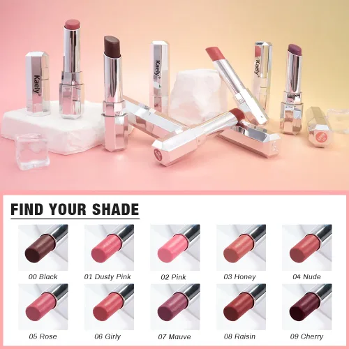 Miniatura 7 de Kaely - 2 piezas de bálsamo labial tintado de miel, lápiz labial de brillo hidratante para labios secos de mujer, maquillaje de mancha de brillo