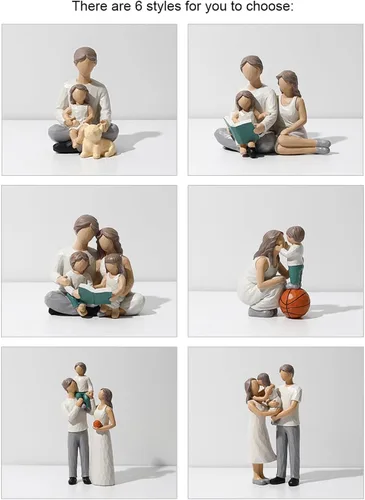 Miniatura 3 de Figuras Familiares Decorativas de Resina Estatua de Madre e Hijo Regalos para Decoración del Hogar - Cumpleaños, Acción de Gracias, Navidad, Día