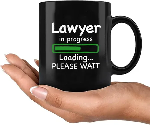 Miniatura 8 de Panvola Lawyer in Progress Loading Law - Regalos de graduación para futuros abogados y abogados, taza de cerámica de 11 onzas, color negro
