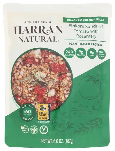 Miniatura 10 de Harran Natural Bulgur Pilaf de grano entero, alto en proteínas, berenjena, tomillo y grosella negra, comida saludable lista para comer, sin OMG, sin
