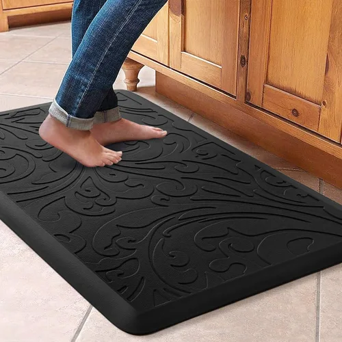 Miniatura 20 de KMAT Tapete de cocina acolchado antifatiga, impermeable, antideslizante, tapete ergonómico cómodo para el hogar, oficina, fregadero, lavandería
