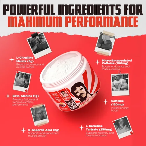 Miniatura 6 de Old School Labs Ultimate 2 etapas preentrenamiento para energía explosiva, bombas masivas y concentración - Preentrenamiento para hombres y mujeres