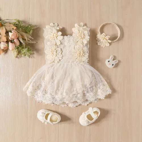 Miniatura 2 de AWIBMK Traje de bebé de primer cumpleaños para niña, vestido de encaje para bebé, bohemio, arcoíris, minifalda, tutú con diadema para sesión de fotos