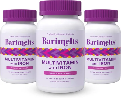 Miniatura 11 de BariMelts Multivitamínico bariátrico con hierro, 60 tabletas de disolución rápida (suministro para 1 mes), vitaminas bariátricas sin azúcar