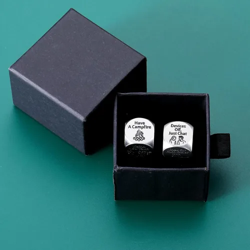 Miniatura 5 de 2 piezas de regalos para novio, novia, cumpleaños, aniversario, regalos de acero para pareja, cita, noche, dados del día del padre, relleno