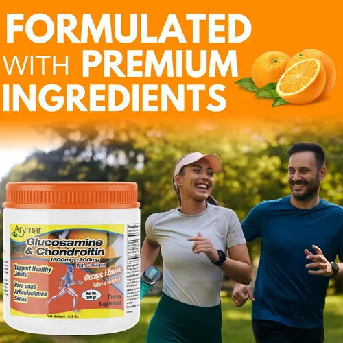 Miniatura 2 de Arymar Glucosamina Chandroitin Powder (1500 mg/1200 mg) - Suplemento de apoyo a la salud de las articulaciones - Ayuda a mantener la movilidad