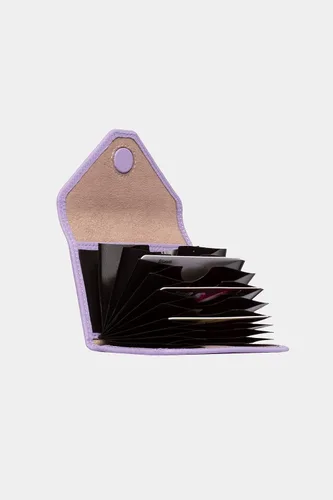 Miniatura 90 de grande Estuches para tarjetas 3639, Naranja, Tarjetero de cuero con cierre magnético, cartera pequeña de acordeón para mujer