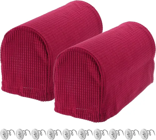 Miniatura 8 de uxcell Fundas elásticas para reposabrazos antideslizantes para sillas, sofás, fundas de brazo para sofá reclinable, 1 juego con pasadores giratorios