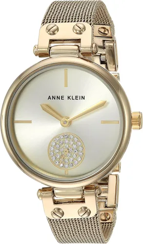 Miniatura 9 de Anne Klein Reloj de pulsera de malla acentuada con cristal prémium para mujer