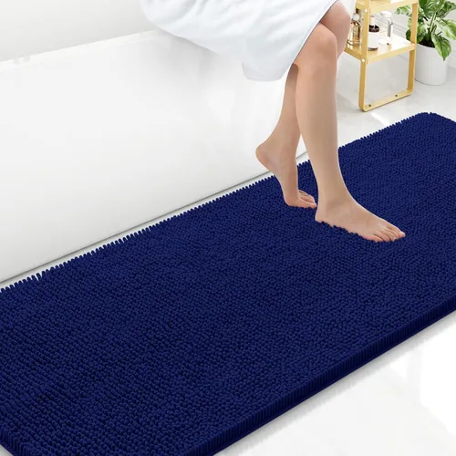 Miniatura 59 de Arotive Alfombras de baño de felpilla extrasuaves y absorbentes, de 24 x 16 pulgadas, lavables a máquina, parte trasera de goma antideslizante