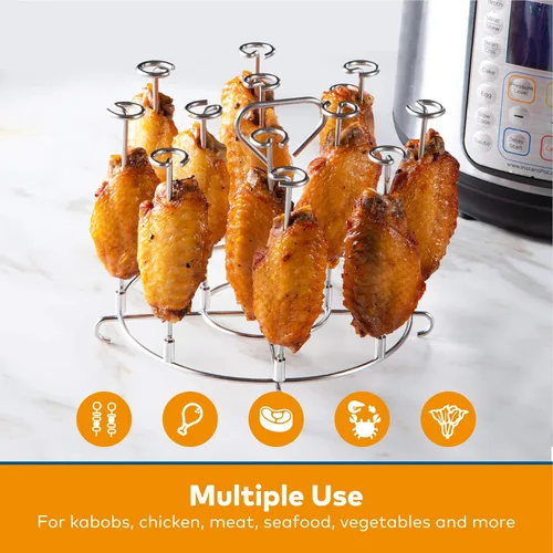 Miniatura 3 de Goldlion Soporte de brocheta compatible con Instant Pot 6 cuartos de galón accesorios para freidora de aire con tapa crujiente