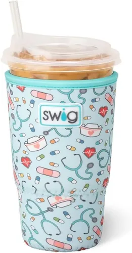 Miniatura 23 de Funda Swig Life para taza de café helado pequeña, funda estándar de 22oz para taza de café helado con asa, funda aislante de neopreno para mantener