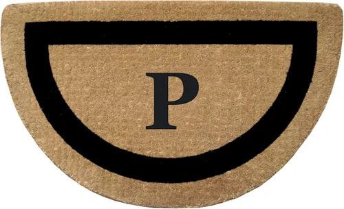 Miniatura 12 de Tapete de fibra de coco natural, para puerta de entrada, rectangular, resistente, para patio, atrapador de suciedad antideslizante, decoración