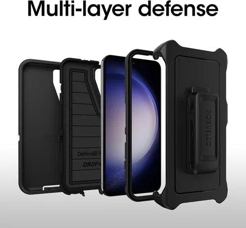 Miniatura 6 de OtterBox Galaxy S23 (Solo) - Funda Defender Series - Negra, Resistente y Duradera - con Protección de Puertos - Incluye Clip de Holster y Pata