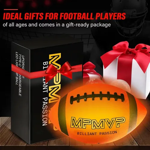 Miniatura 7 de Balón de fútbol que brilla en la oscuridad, balón de fútbol LED de tamaño 6, recargable por USB, genial juguete deportivo para exteriores