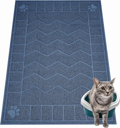 Miniatura 12 de Alfombrilla de Arena para Gatos, Alfombrilla Atrapa Arena Suave para las Patitas del Gatito, Alfombrilla para Caja de Arena de Gatitos de 47" x 35