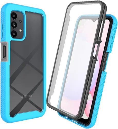 Miniatura 18 de Funda para Samsung Galaxy A13 LTE 4G, Samsung A13 LTE Funda para teléfono con protector de pantalla integrado, cubierta trasera delgada transparente