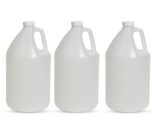 Miniatura 9 de FastRack Paquete de 2 unidades Jarra de agua de 1 galón de plástico con tapa Jarra de agua de un galón blanca de grado alimenticio, libre de BPA