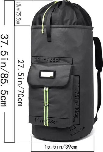 Miniatura 2 de mochila para colada, bolsas de lavandería extra grandes y resistentes, mochila para colada para estudiantes universitarios, cierre de cordón, Bolsa