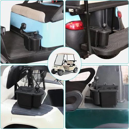 Miniatura 7 de 10L0L Limpiador de cabeza de palo de golf y pelota de golf 2 en 1 con soporte universal extraíble, se adapta a los modelos EZGO TXT RXV y Club Car