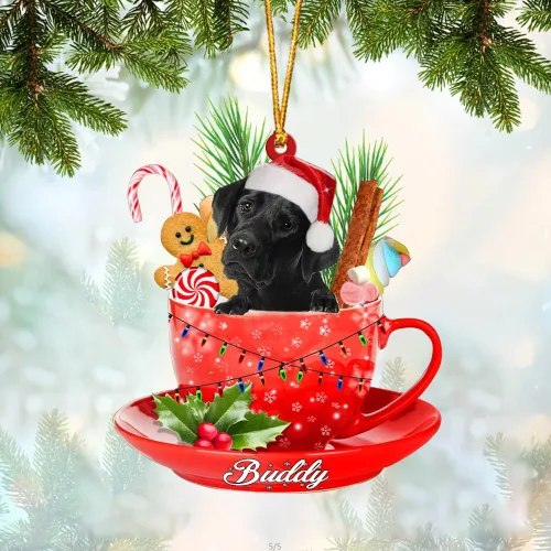 Miniatura 68 de Alaskan Malamute - Adorno acrílico personalizado para perro en taza, adorno de Navidad personalizado para perro 2023, decoración de árbol