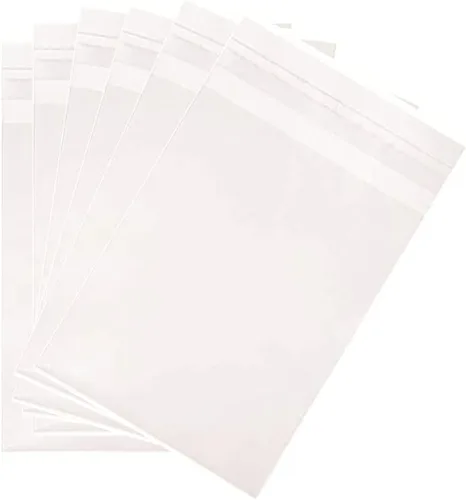 Bolsas de celofán de 4.5 x 6.5 pulgadas transparentes para galletas de violonchelo, bolsas resellables autoadhesivas, 100 unidades para tarjetas de