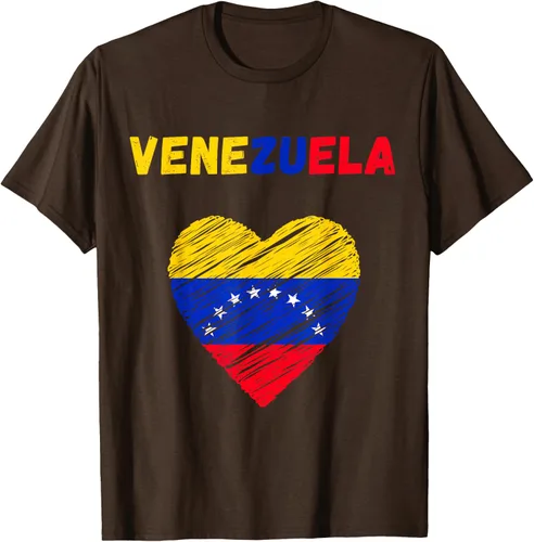 Miniatura 8 de Camiseta con la bandera venezolana con corazón de Venezuela, Negro