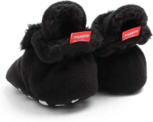 Miniatura 7 de Botas de forro polar para recién nacido, cálidas y cálidas, para invierno, para niños, antideslizantes, suela suave