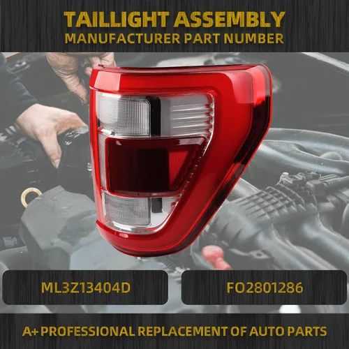 Miniatura 2 de Dasbecan Luz trasera lateral derecha del pasajero compatible con Ford F150 King Ranch 2021 2022 2023 Lariat Limited Platinum con ubicación