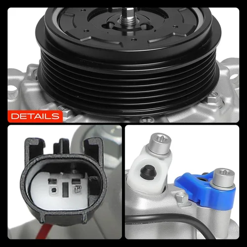 Miniatura 9 de A-Premium Compresor de aire acondicionado AC con embrague Compatible con Mercedes-Benz SL500 2006-2006, SL55 AMG 2003-2008