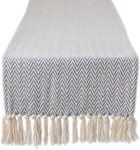 Miniatura 10 de DII Woven Basic - Camino de mesa Chevron de la colección de mesa, 15 x 72 pulgadas, gris