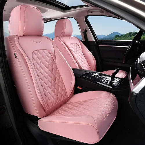Miniatura 34 de Coverado Juego completo de fundas de asiento de automóvil, fundas de asiento de piel de napa para automóvil, protector de asiento de automóvil