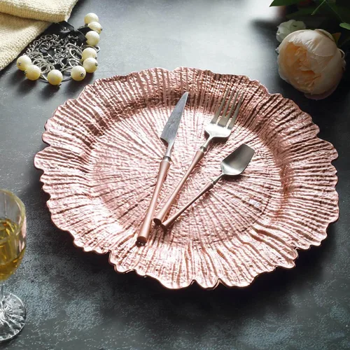 Miniatura 24 de Efavormart - Juego de 20 platos de plástico con diseño de arrecife negro, platos de fiesta de postre y aperitivo de 7 pulgadas, elegante vajilla