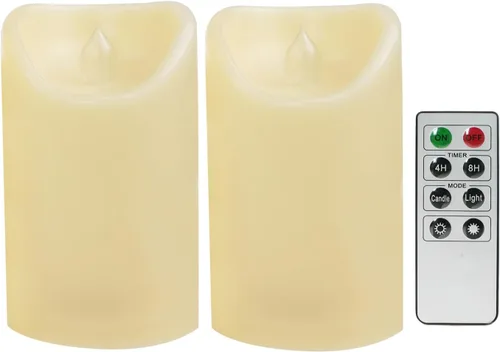 Miniatura 18 de CANDLE CHOICE Velas LED sin flama, impermeables, de pilas, para exteriores, con control remoto y temporizador, luz blanca parpadeante de resina