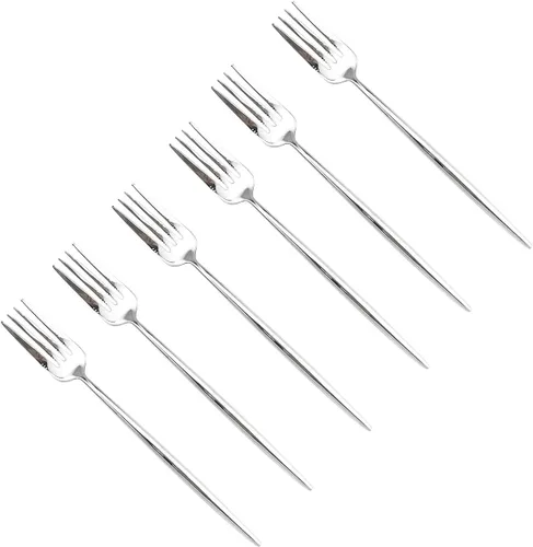 Miniatura 13 de Juego de cubiertos de 6 piezas con cuchillo de mantequilla, elegante cuchillo de acero inoxidable 18/10 para pulido de espejo, el mejor regalo
