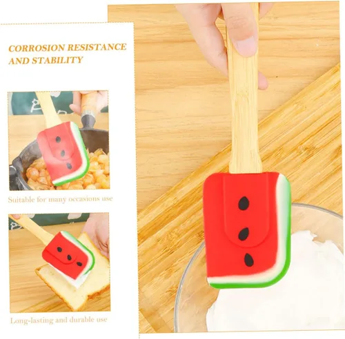 Miniatura 4 de SHOWERORO Raspador de cocina para tartas, espátula de raspador de mantequilla, espátula de cocina, espátula de silicona para tartas, espátula