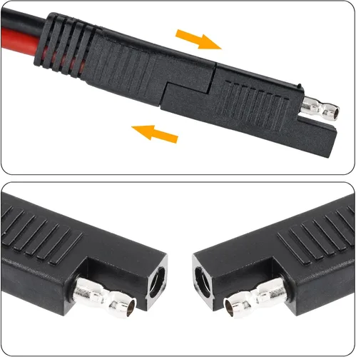 Miniatura 4 de Paquete de 6 conectores adaptadores de polaridad inversa SAE, adaptador de enchufe de desconexión rápida SAE para cable de extensión SAE a SAE