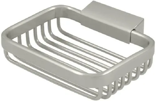 Deltana WBR4535U15 Cesta de alambre rectangular con soporte de jabón de 4 1/2 pulgadas Níquel